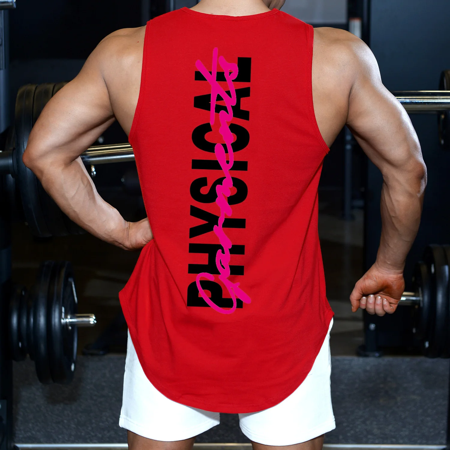 

Custom crew neck gym training muscle singlet bodybuilding sports tank top sleeveless vest for men