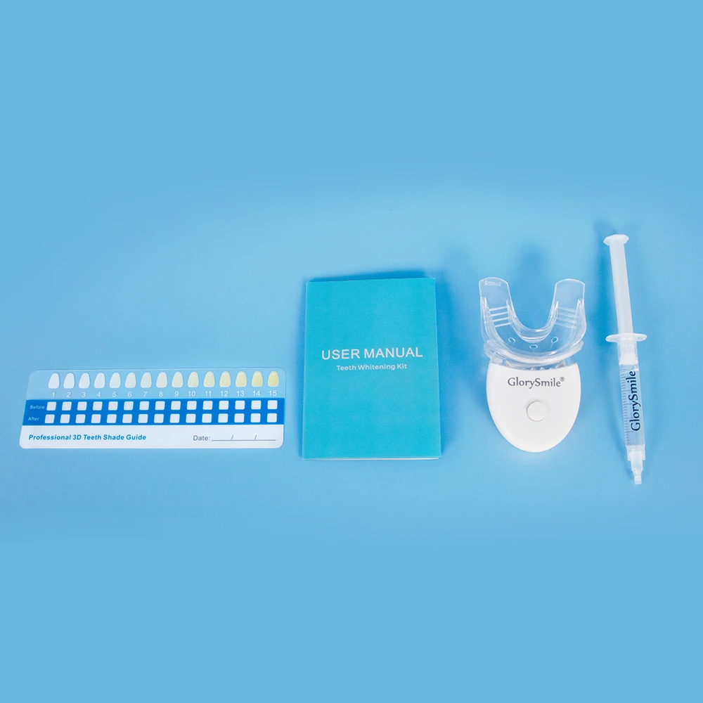 

2021Gold Supply Portable Non Peroxide Dental Bleaching Gel UV 5 Led Light Teeth Whitening Kit