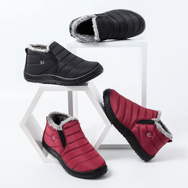 

Winter women's waterproof anti slip warm casual shoes winter Unisex Plush thickened women's casual boots