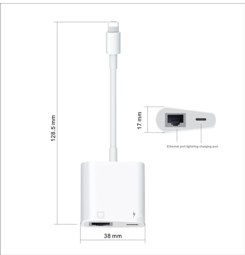 

Amazon portable and versatile mobile phone connection network cable converter Ethernet converter 100 m Nic two-in-one adapter