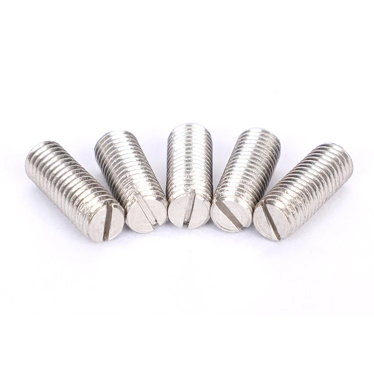 Metric Thread Flat End Slotted Set Screw A2 Slotted Grub Screw Set