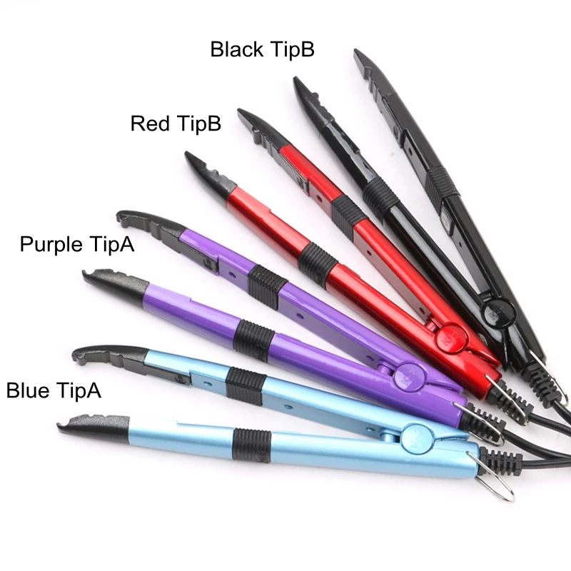 

1 piece/lot Professional Salon Adjustable Temperature Heat Keratin Pre Bonded Hair Extensions Tools Mini Keratin Hair Connector, Red, black, blue, purple