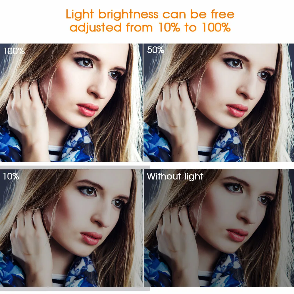 
Travor 4 in 1 160pcs leds Lightweight 11W 7.4V 3200K/5600K photography lighting led video panel light 