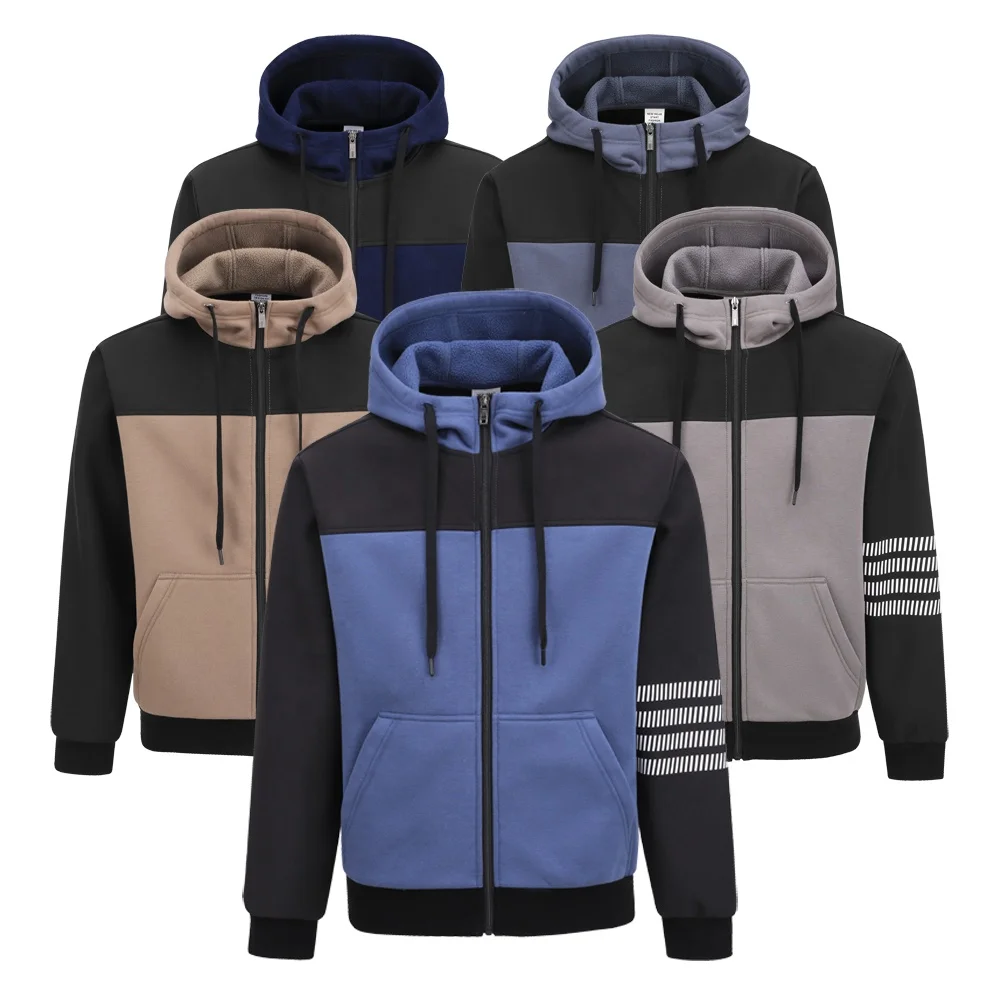 

Wholesale Custom Logo High Quality Fashion Unisex Blank Full Zip Up Hoodie Fleece Jacket Men, Black,gray,navy,light blue,blue,khaki,army green