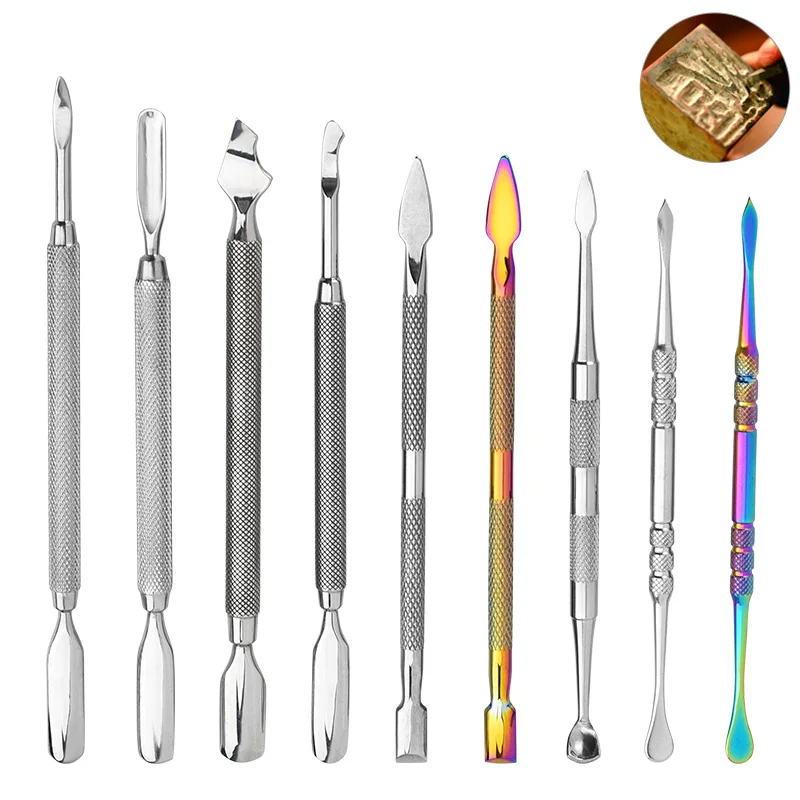 

Rainbow Wax Carving Tool Stainless Steel Sculpting Tool Spoon Dabber Tool