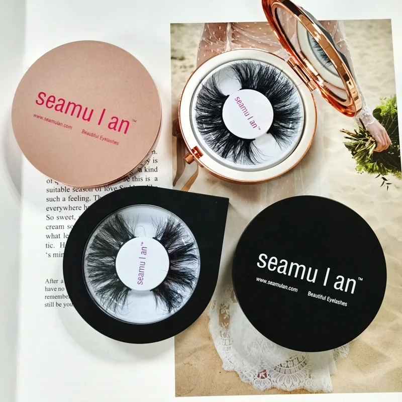 

5D Effect New Design Real Mink Fur Eyelashes Private Labels Wholesale 25mm Mink Eyelashes