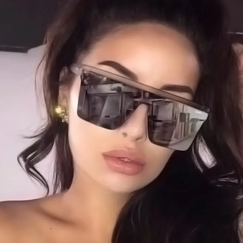 

Flat Top Sunglasses Men Women Brand Designer Square Shades Gradient Sun Glasses Men Cool Sunglasses