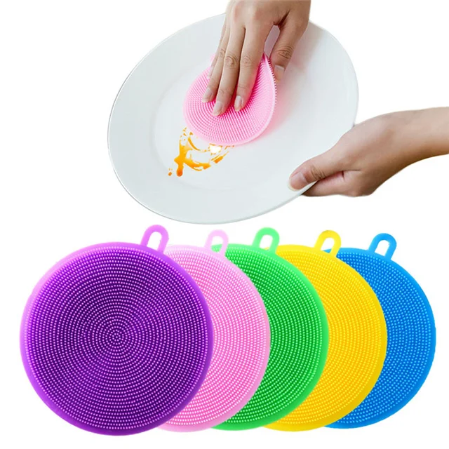 

Double-sided Non-stick Oil Pot Bowl Household Food Grade Silicone Cleaning Cloth Kitchen Accessories, As show
