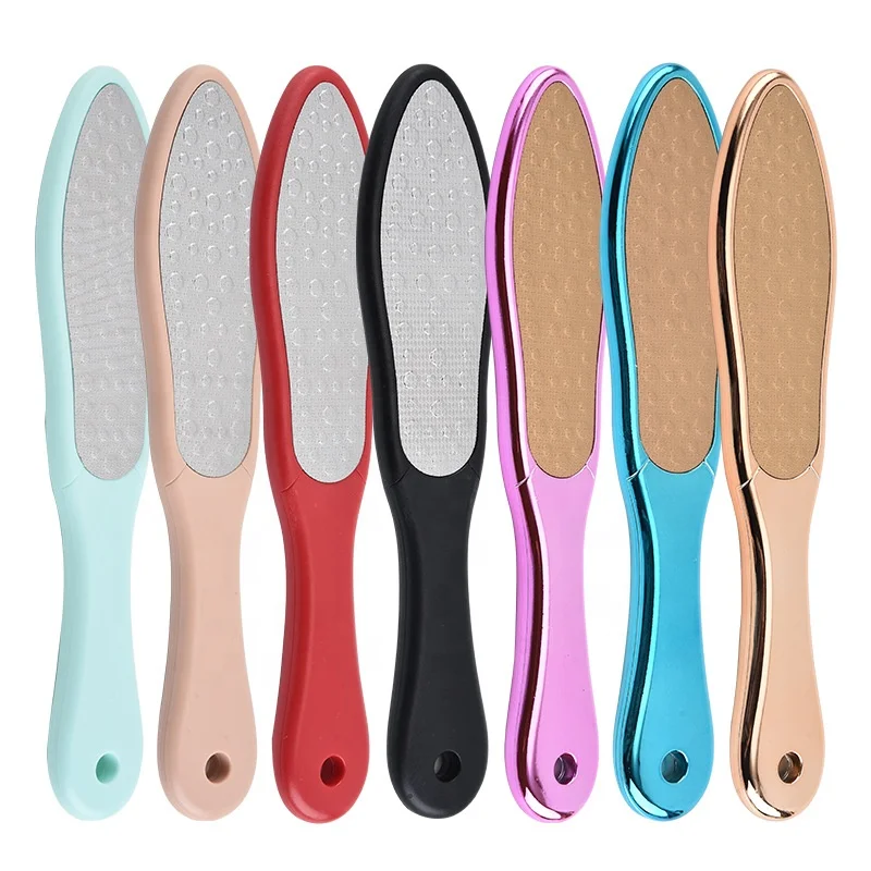 

Metal Steel Feet Rasp Smoother Double Sided Foot File Rub dead skin Cuticle Pusher Exfoliator Scrubber Pedicure Callus Remover