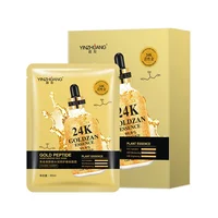 

Wholesale Private Label OEM Organic HA Vitamin B3 Nicotinamide 24K Gold Moisturizing Soothing Silk Sheet Mask Facial Mask Sheet