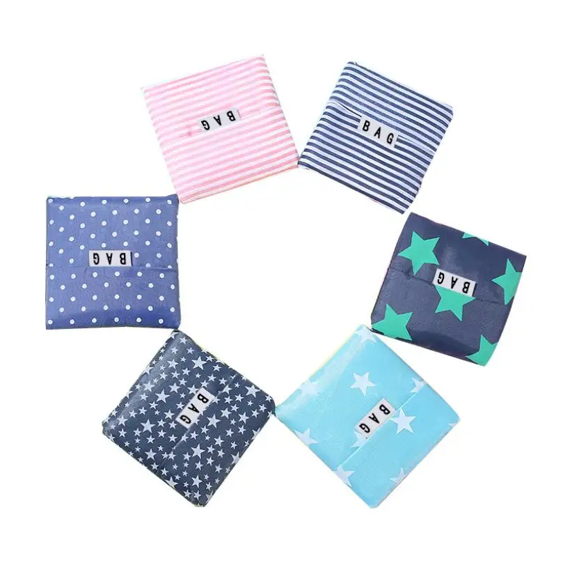 

Cheap Cute nylon foldable reusable shopping tote bag, 6 colors