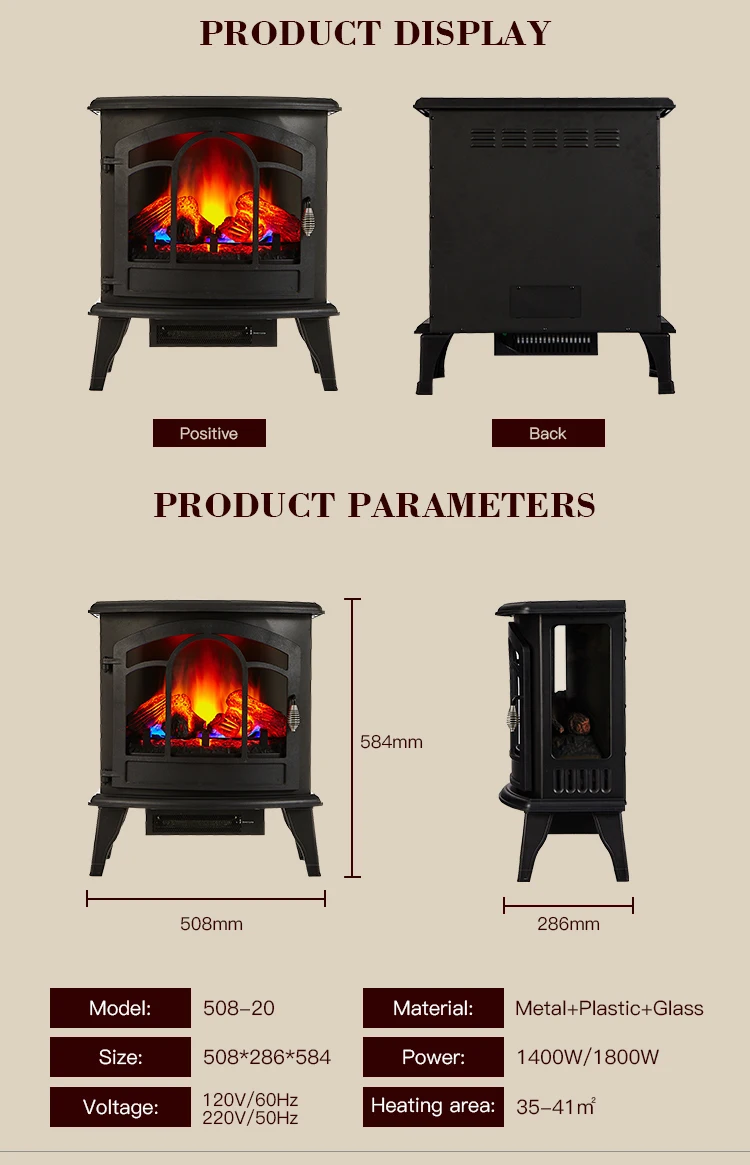 LED decor flame fire place electric portable fireplace heater