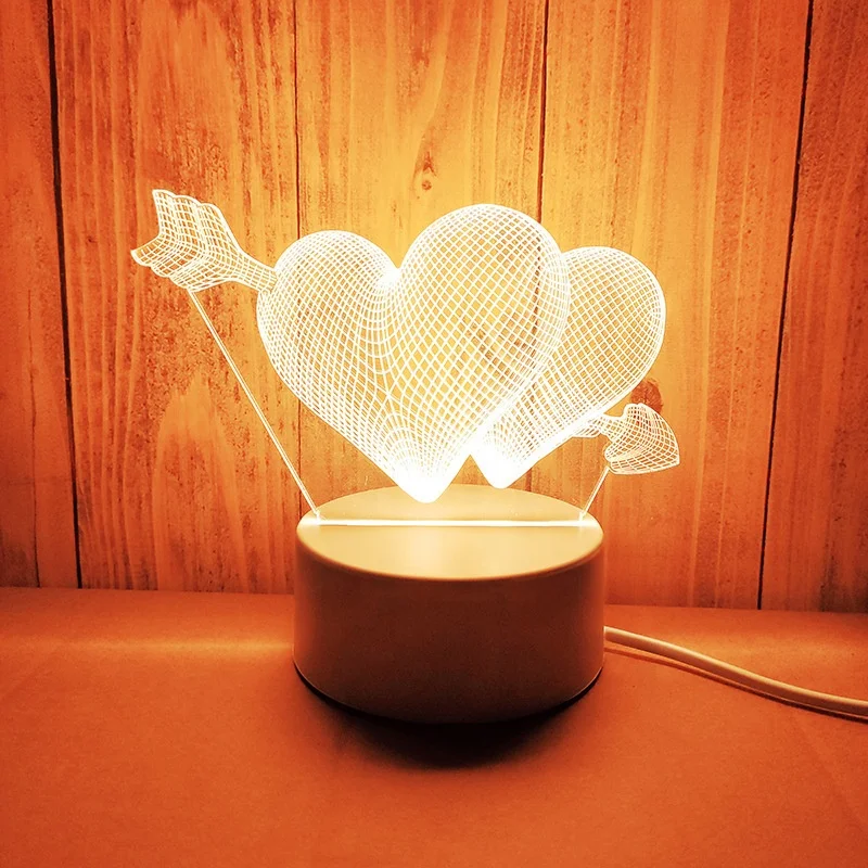 Zogifts promotional USB rechargeable fancy acrylic 3d led night light