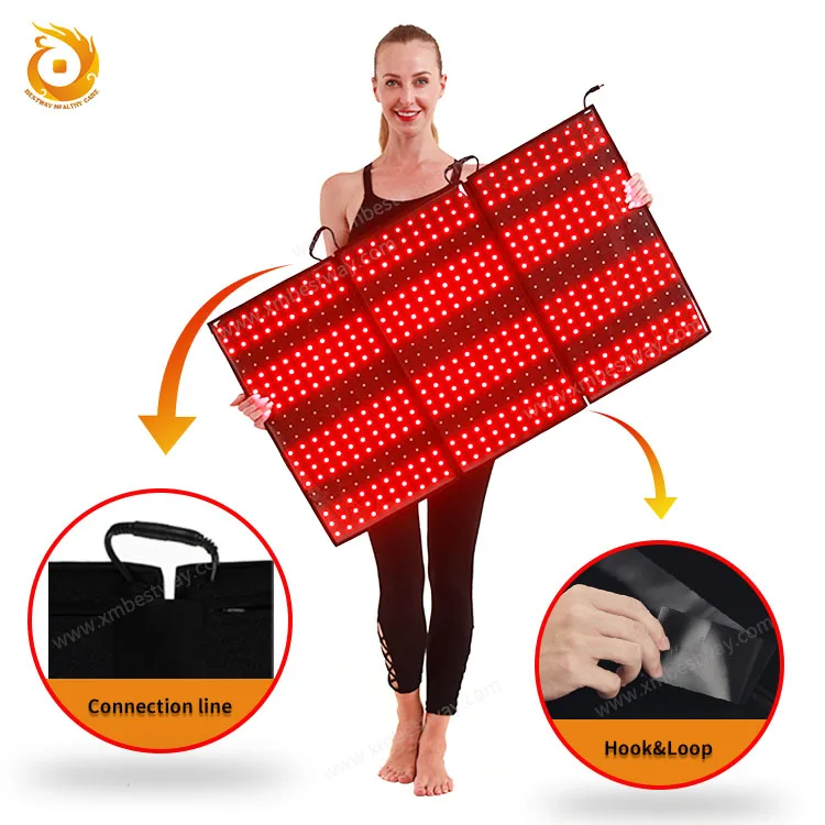 

Weight loss red light therapy panel led infrared light therapy 635nm 850nm Red Light Therapy bed for whole body, Black