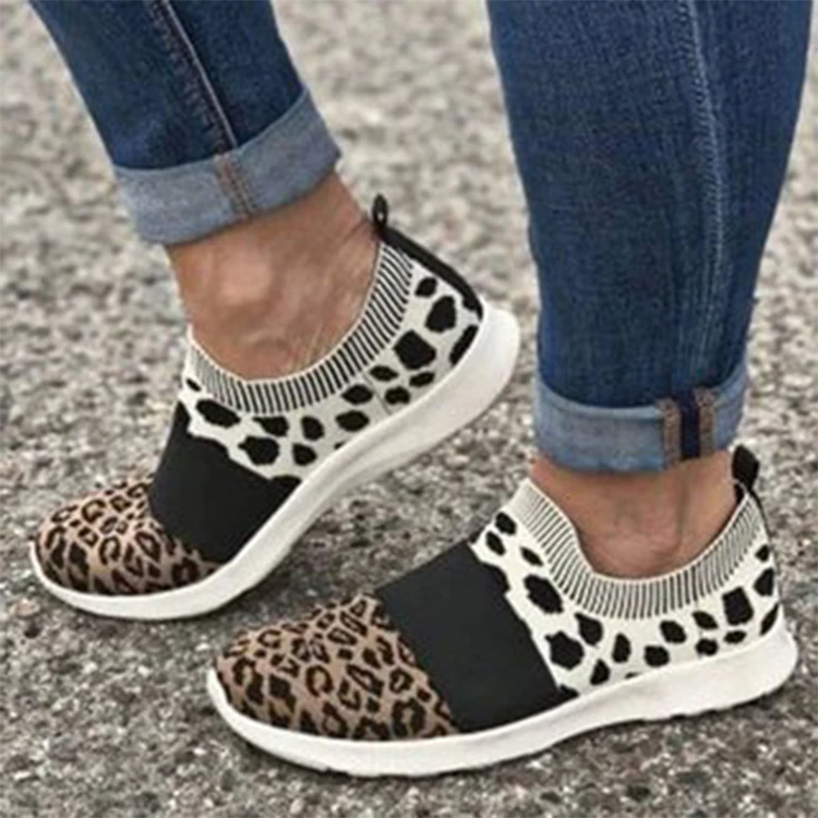 

Low Top Canvas Shoes Female Leopard Pattern Spring Autumn Shoes, Photo show
