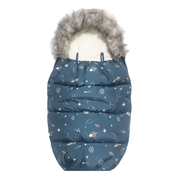 

High quality pattern winter fleece baby sleeping bag 3 layers, Customized color