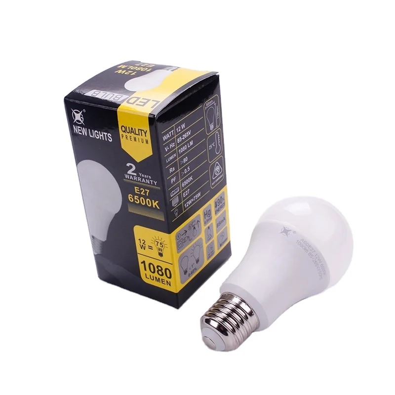 Factory Price LED E14 E27 E26 A19 A60 C37 B10 12W Bulb Lights