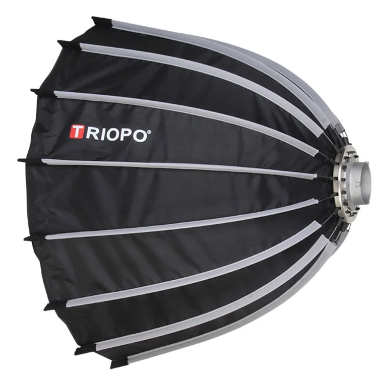 

professional 16 rib 90cm deep photo studio parabolic softbox with bowens mount, Black and sliver