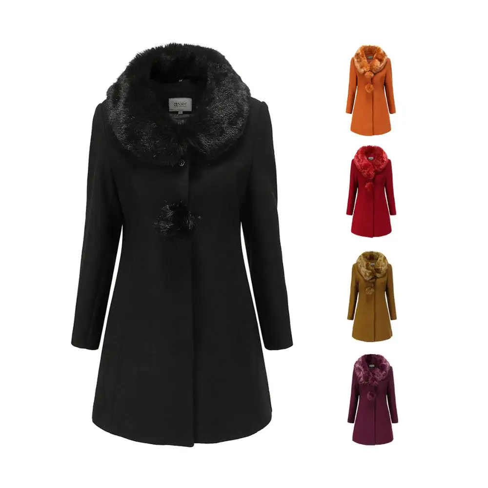 

womens windproof long coats winter warm women overcoat, Yellow/red/purple/orange/black