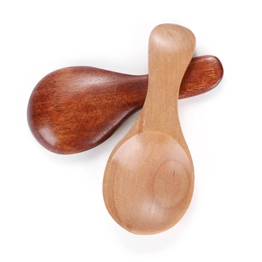 

Small Little Mini Natural Wooden Spoon Scoop Tea Honey Coffee Condiment Salt Sugar Spoon Cooking Tools Kitchen Gadgets