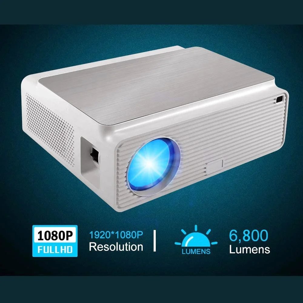 

[2020 New 6800 Lumens Projector] Factory OEM ODM Full HD 4K 1080P LCD LED Portable Home Theater Projector