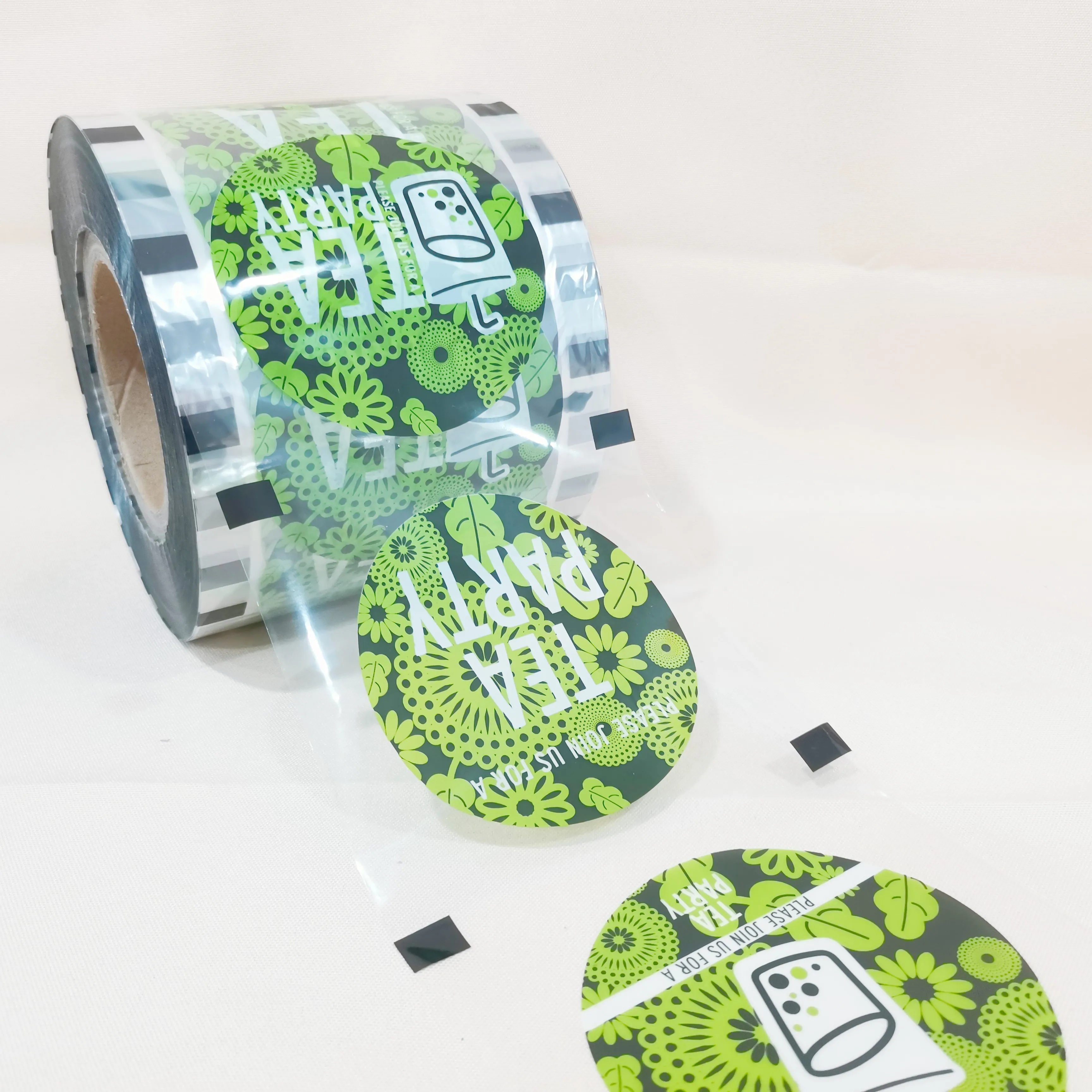 Ready Spot wholesale pp plastic coffee milk tea fruit juice drinks boba tea cup sealing packaging film