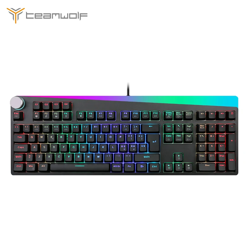 

Teamwolf X27 wired RGB Backlit 104-Key keyboard LK optical axis mechanical feel gaming competition keyboard