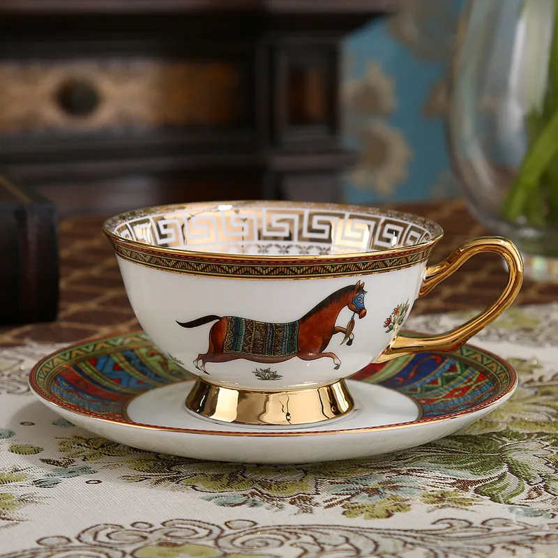 

Wholesale Antique Europe Luxury Bone China Arabic Ceramic Coffee Cups, High Grade Vintage Tea Cups And Saucers/