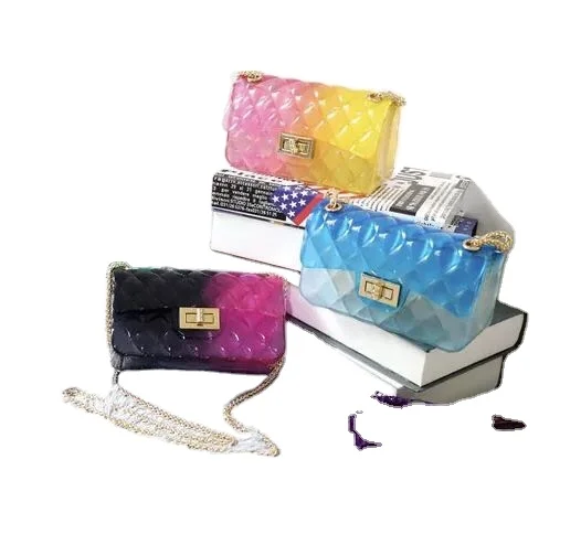 

2021 Hot Selling Drop Ship Mini Size PVC Jelly Purse Colorful Bag Cross Purse For Women And Kids Wholesale, Photo