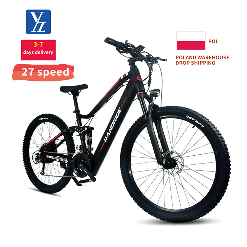 eu warehouse stock electric bike mountain ebike mtb full suspension 250W 350W 500W 750W 1000W 15AH electric bicycle city bike