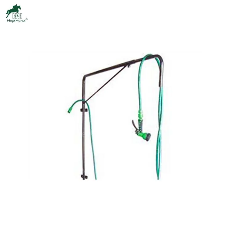 

Aluminum hose pipe boom for horse barn washroom