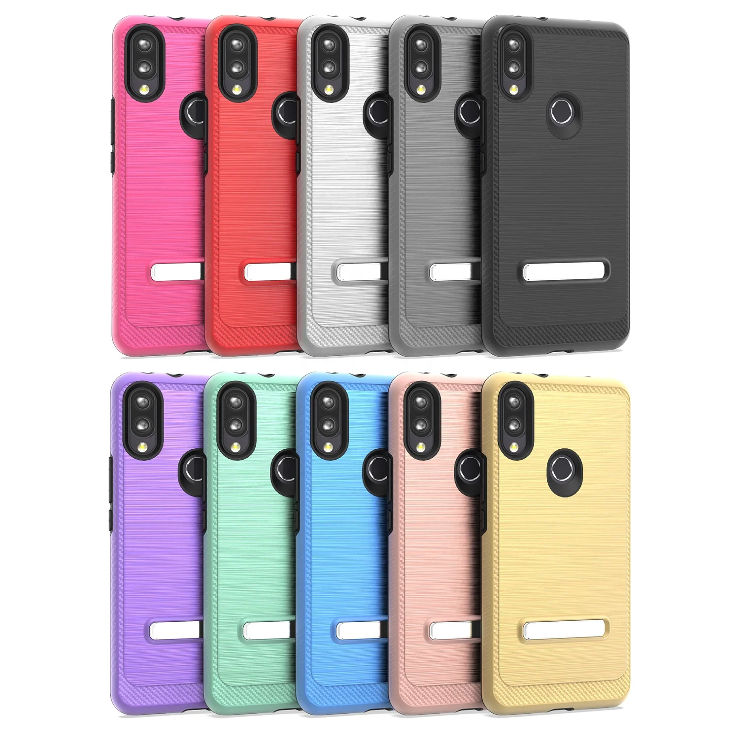 

2020 Hot Selling Slim Fit TPU PC Kickstand Phone Case For Alcatel 3v