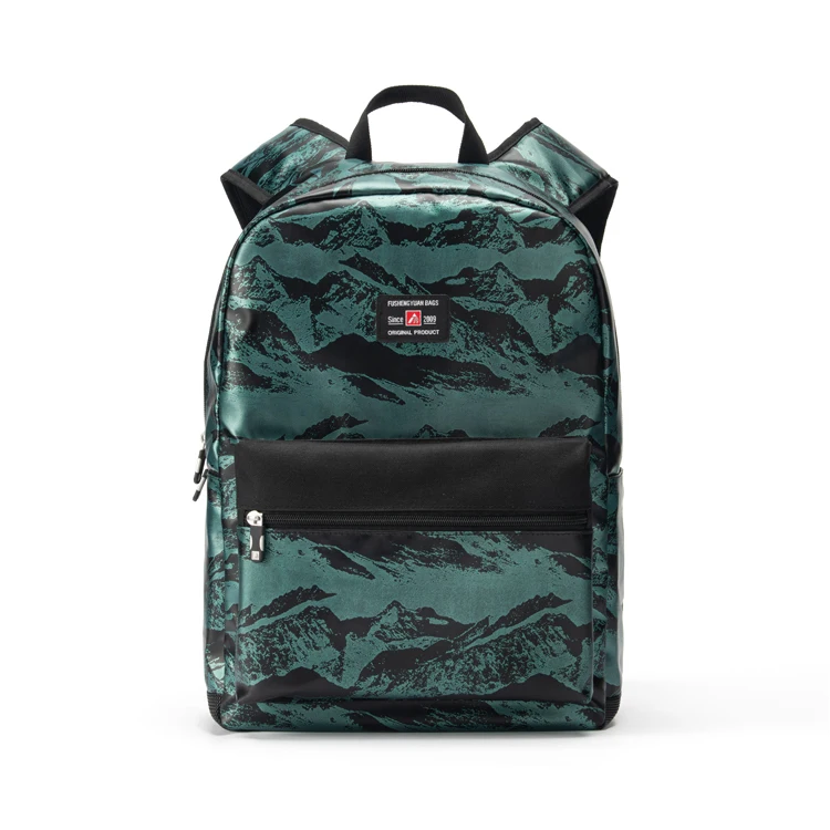 

2020 Fashional Design USB 600D Valley Mountain Pattern Multi-function Backpack Bag for unisex, Customized color