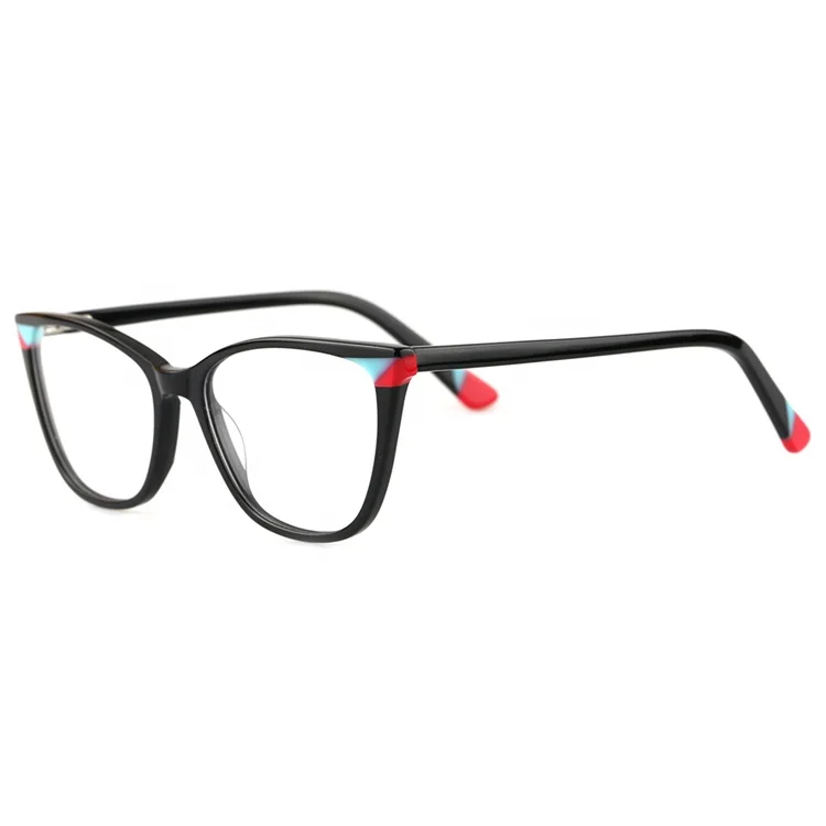 

Multiple Color Laminated Cateye Acetate Optical Frame Eyeglasses For Unisex
