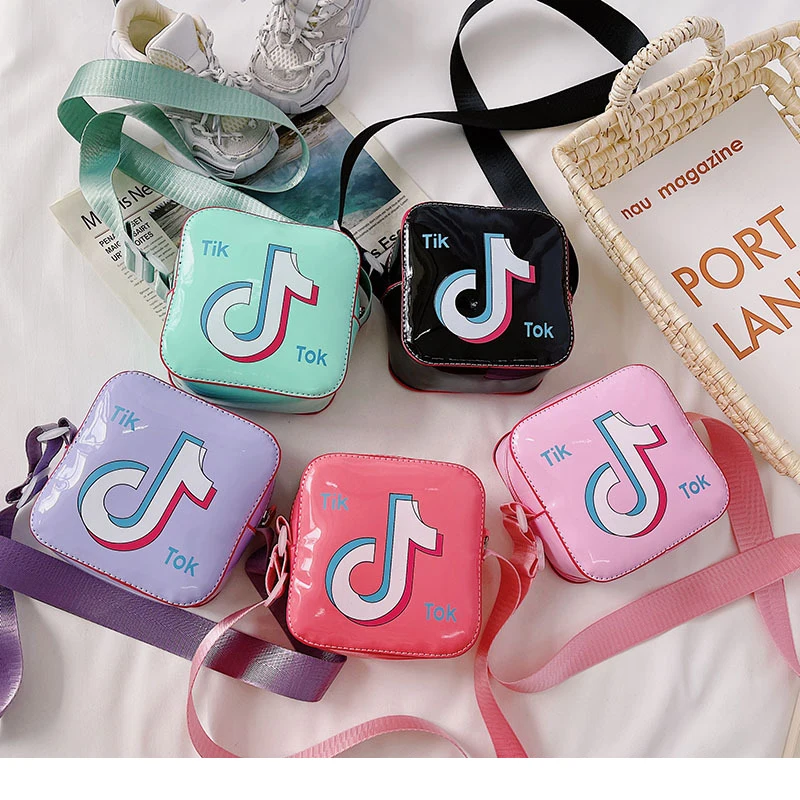 

High Quality Tik Tok Small Square Coin Crossbody Purses Pu Cartoon Kids Shoulder Bag Coin Purse, Colorful