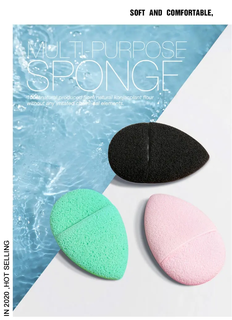 2020 New In Teardrop Waterdrop Shaped Glove Washing Face Sponge Latex