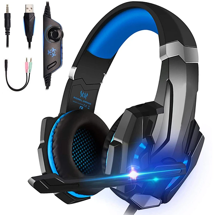 

Hot G9000 Surrounding Sound High quality computer gaming headphone pc gaming headset oem gaming headset game headset, As photo black blue black red