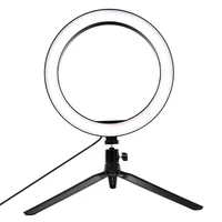 

FOSOTO RL-10 10" Selfie Ring Light with Tripod Stand & Cell Phone Holder for Live Stream/Makeup