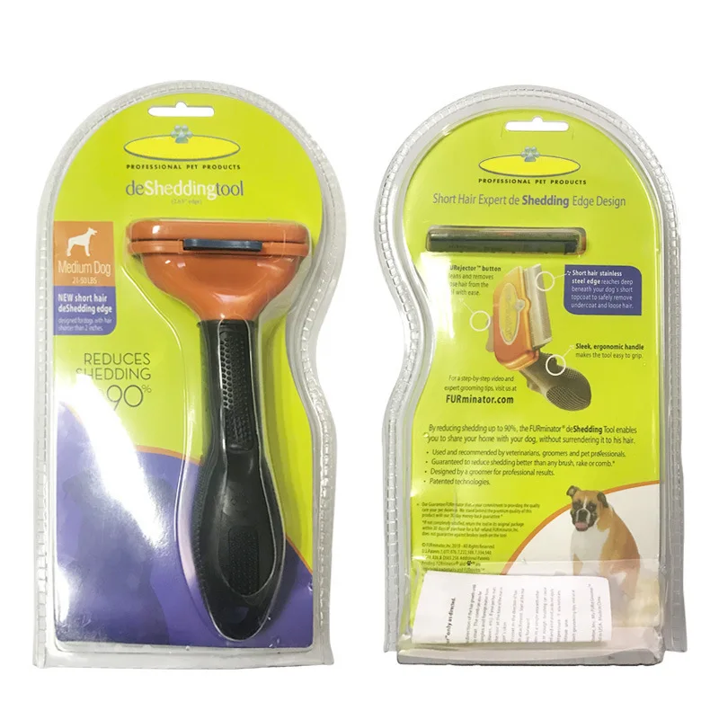 

Pet Cleaning Product Professional Pet Grooming Hair Fur Remover Combs Deshedding Tools Fur Eliminator For Long Hair Dog, As picture