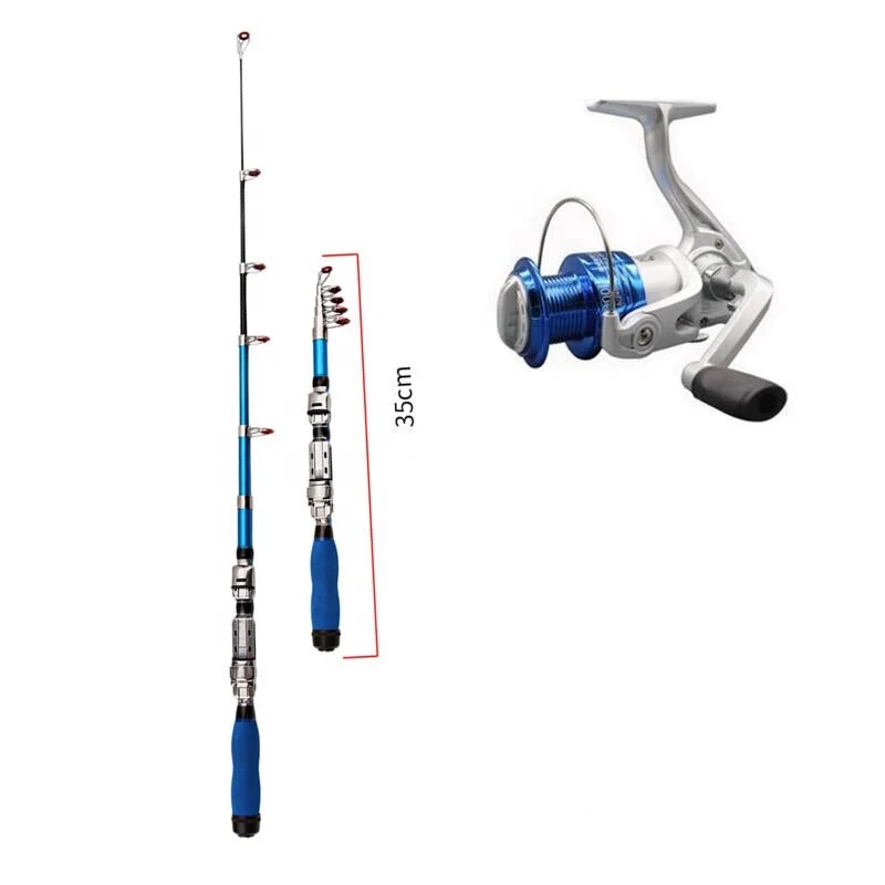 

Wholesale High Quality Portable 1 M-2.3m Mini Steel Hard-adjustable Fishing Rod Reel Combo Suitable For Outdoor