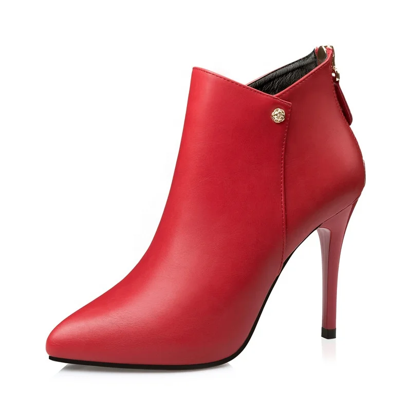 

Autumn new fashion women's boots elegant ankle boot with high heels, Black