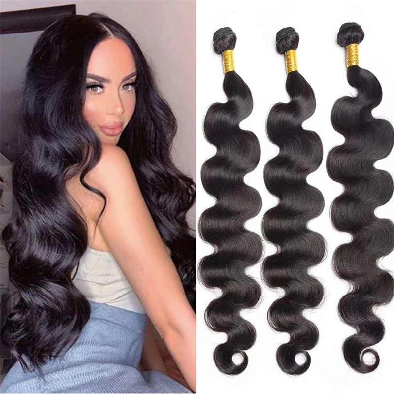 

Cheap high quality real human hair brazilian hair 32 34 36 38 40 inch long hair curtain body wave