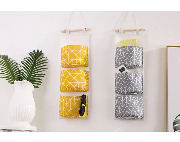 

Sundries Storage Bag Wall Mounted Wardrobe Organizer Jewelry Hanging Wall Pouch Hang Cosmetics Toys Organizer