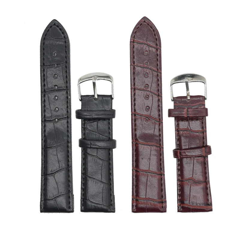

Wholesale Price Watch Straps 12mm 14mm 16mm 18mm 20mm 22mm 24mm Black Brown PU Leather Sharp Watch Band, Optional