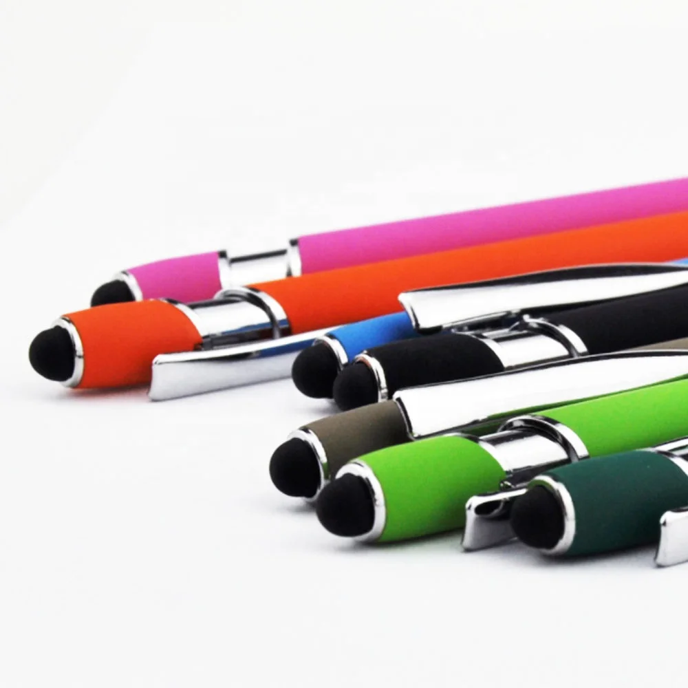 
Metal Pen in stock Promotional Click ball pen Soft Touch Screen Stylus Ballpoint Pen 