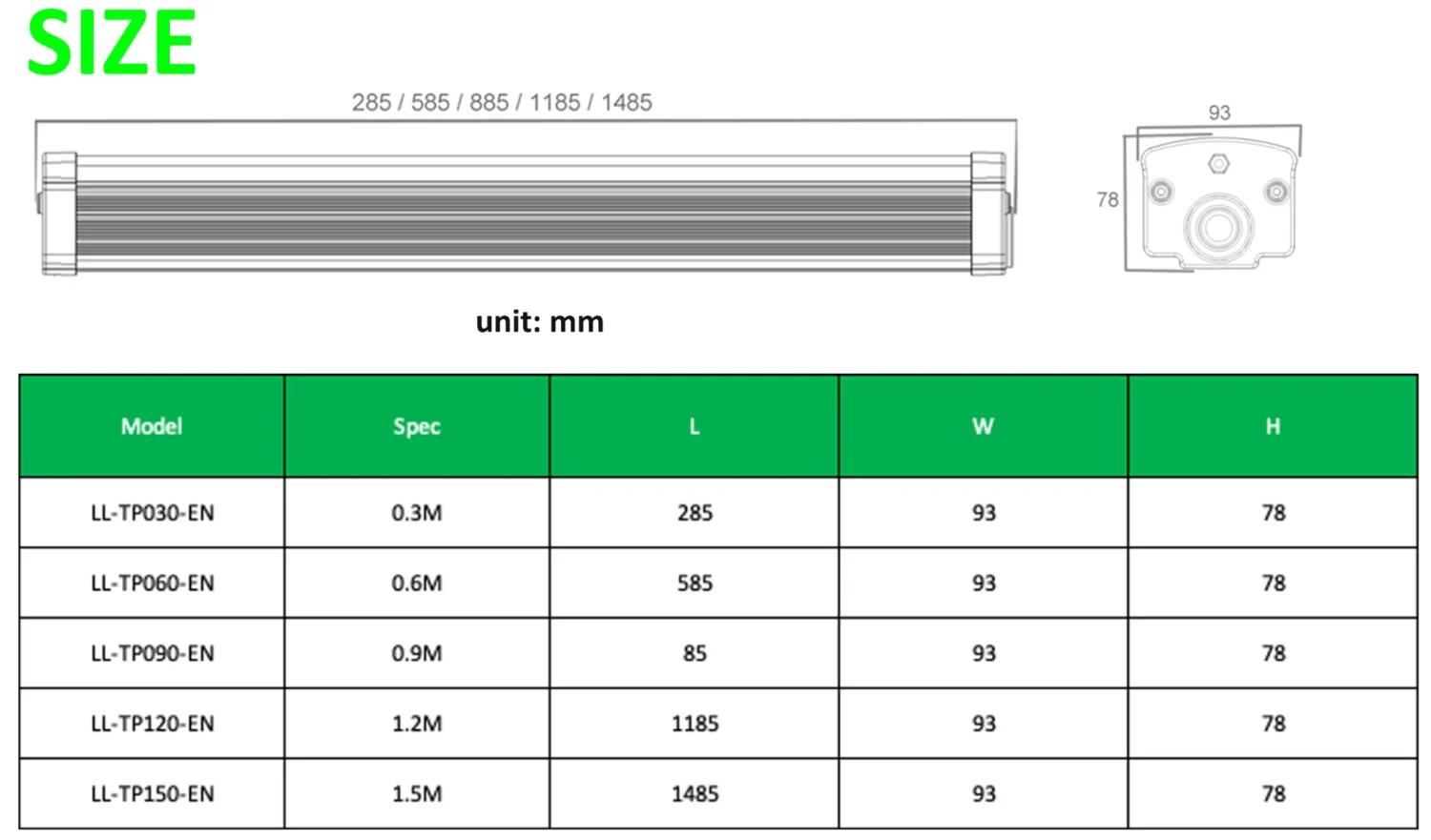 Cold Room Storage, Waterproof, IP66, 4ft, 20W - detail 14
