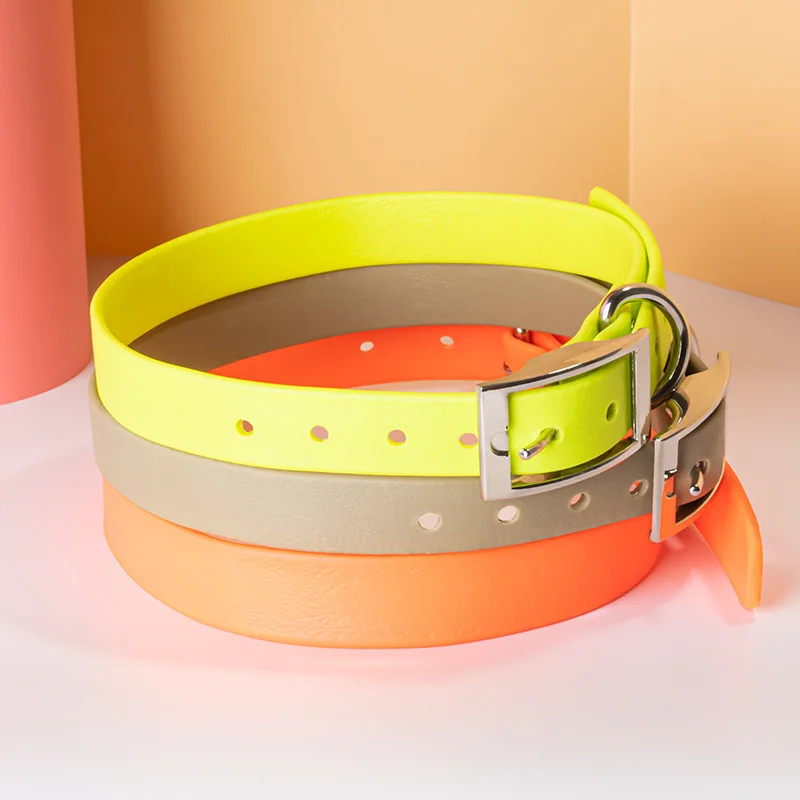 

high quality adjustable waterproof comfortable fashion luxury soft PVC dog collar