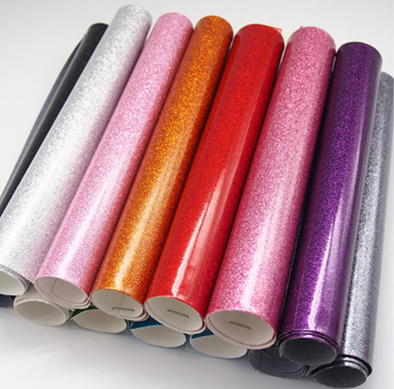 
(BY1006) Bags Shoes Bows DIY Sewing Material 0.6mm PU Leather Canvas Glitter Vinyl Fabric 