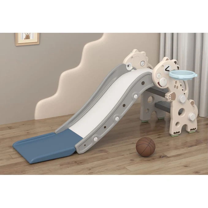 

Ojarstar cartoon design small home use foldable baby toy indoor plastic kids slide, Pink,white,blue and green