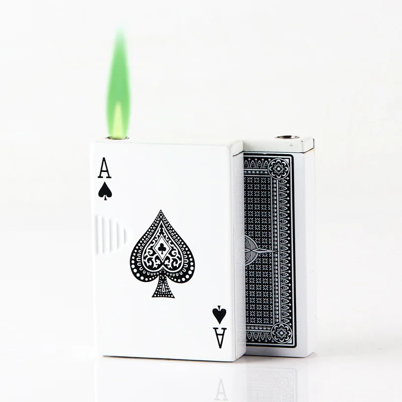 

Spades A lighter Creative Jet Torch Turbo Lighter Playing Cards Lighter Butane Windproof Metal Lighter